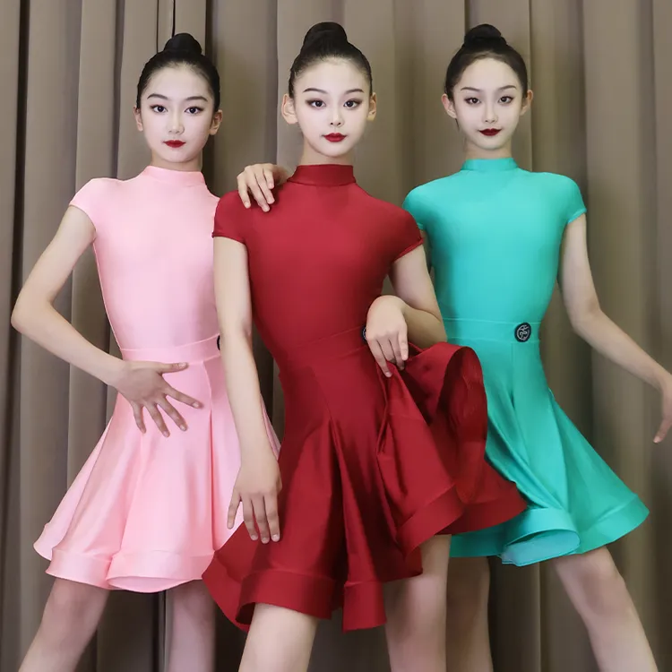 2025秋冬季新款儿童拉丁舞服女童比赛服少儿高端专业黑池赛服套装