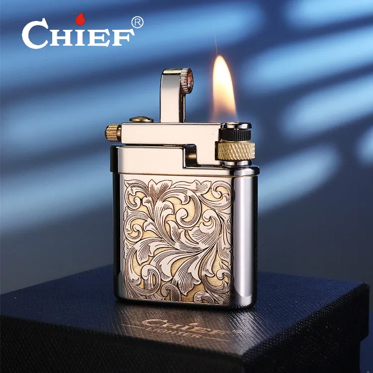 【免费送30粒打火石】CHIEF311打火机礼物男生网红金属礼品新款砂轮