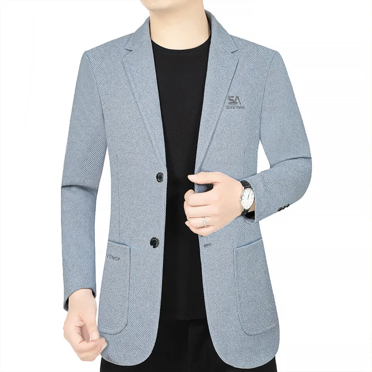 男士秋冬2025新款时尚修身休闲西装爸爸款男士外套小西装上衣简约