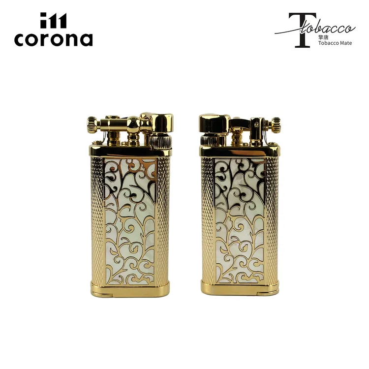 官方正品im corona皇冠烟斗专用打火机24K金电镀和纯银款贝母镶嵌