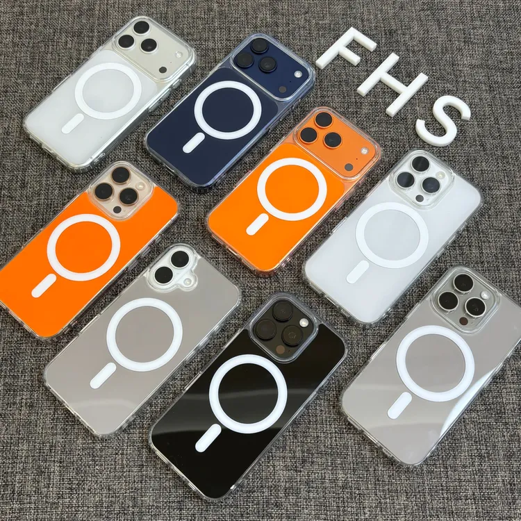 飞虎胜简约透明磁吸适用苹果17promax手机壳16pro/15防摔141312套