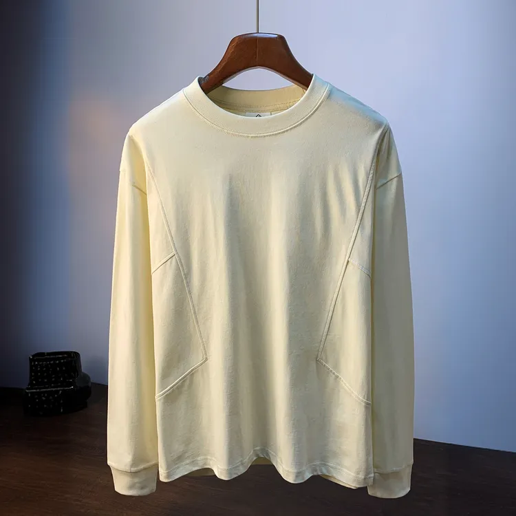 喀费基赫春秋款男士卫衣宽松休闲时尚长袖衫拼接设计感男士打底衫