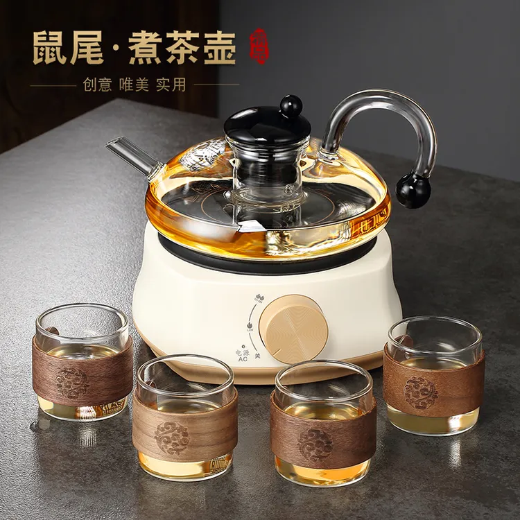 加厚玻璃茶壶电陶炉家用小型耐热泡茶壶养生壶烧水壶套装功夫茶具