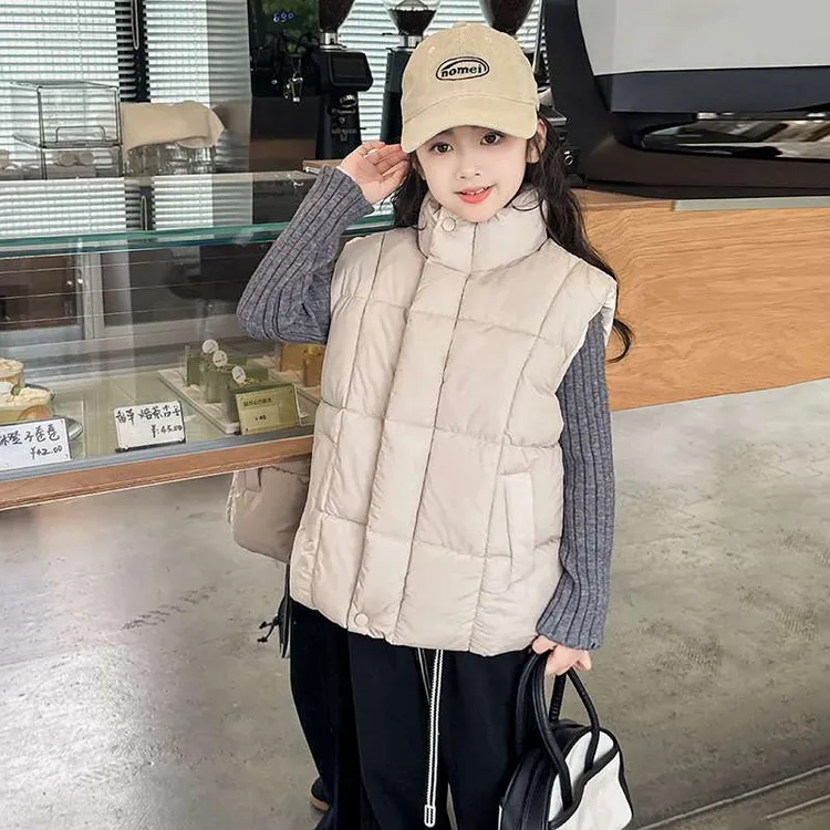 女童棉马甲2025秋冬装新款儿童洋气保暖坎肩男童宝宝加厚马外穿