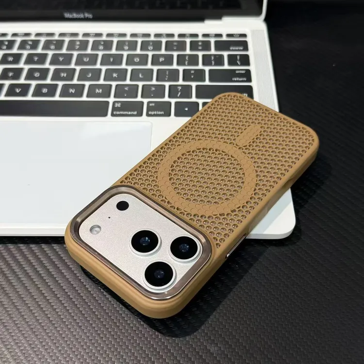 雅天立蜂窝散热磁吸壳适用iPhone17/16promax手机壳苹果15/14防摔
