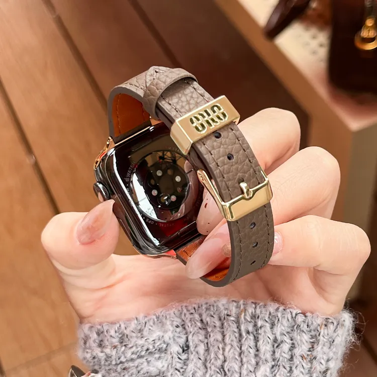 〔轻奢百搭〕适用华为fit4表带fit4pro皮质荔枝纹金属扣fit3/2腕带