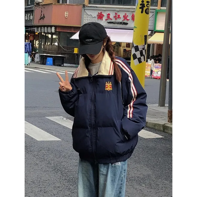 【复古女式冬季新款流行羽绒棉服学生情侣款棉服全国热卖款式】