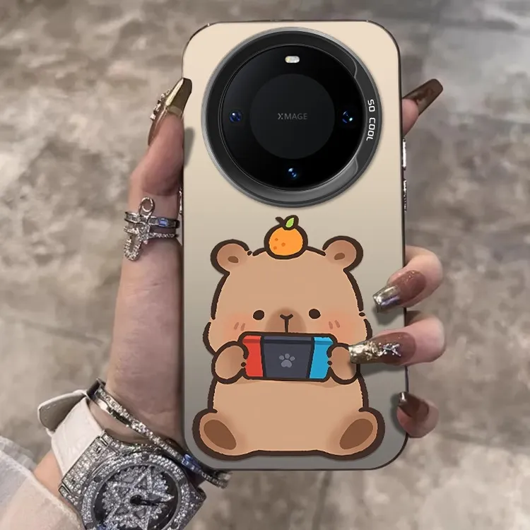 游戏水豚适用华为mate70Pro手机壳高级mate60创意50/40磨砂保护套