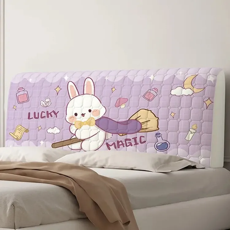 卡通床头罩防撞儿童实木软包通用床头保护套欧式全包防尘罩套罩