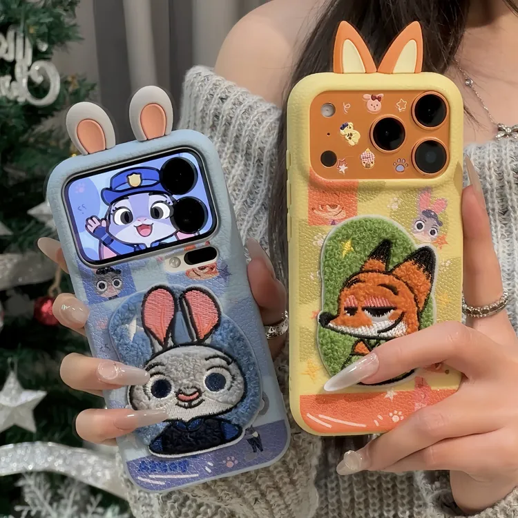 雅天立爆款刺绣朱迪尼克适用苹果17手机壳华为P70情侣vivoppo小米