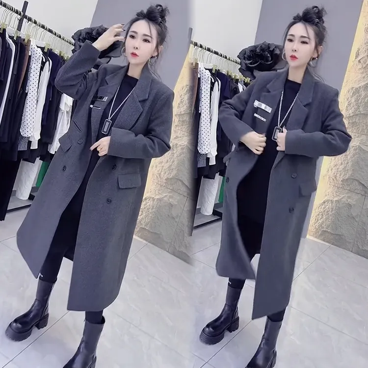 2025秋季新款时尚显瘦气质网红高档洋气女高级宽松大码毛呢外套潮