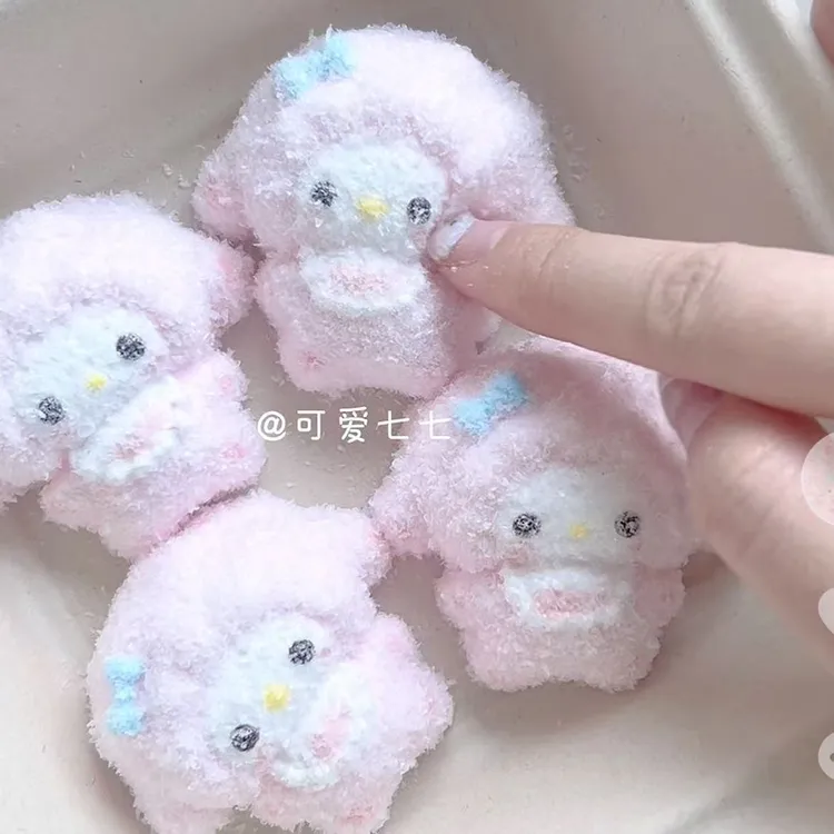 三丽鸥piano捏捏 毛绒可爱硅胶挂件捏捏