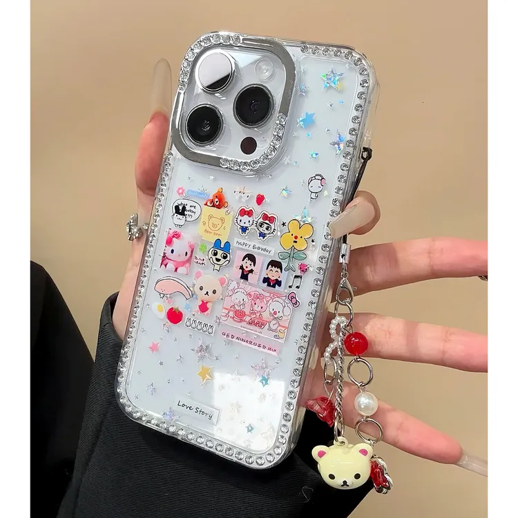 雅天立古早萌物轻松熊适用苹果16/15promax手机壳iPhone13新款14