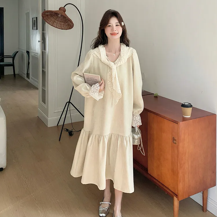新款 出货中蕾丝拼接连衣裙099-1015-