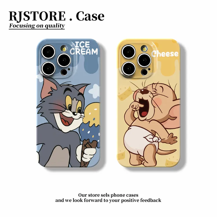 奥菲顿情侣款猫和老鼠适用iphone16菲林手机壳华为vivo小米15oppo