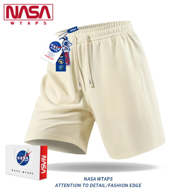 NASA WTAPS短裤男士夏季宽松大码休闲潮牌纯色篮球五分运动休闲裤