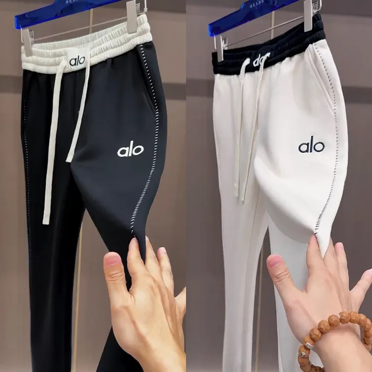 2025秋季高档轻奢休闲长裤男时尚拼色条纹运动卫裤百搭显瘦直筒裤