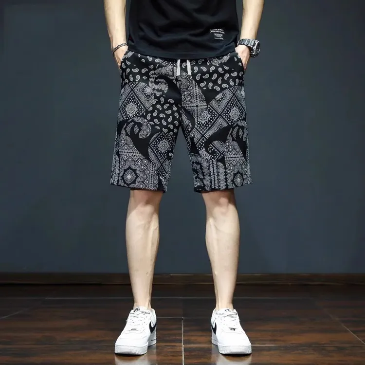 LEROLEHAR夏季薄款短裤男士休闲裤宽松透气五分裤潮流运动沙滩