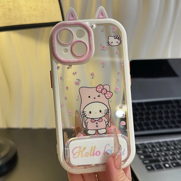 花粉KT耳朵支架适用苹果16手机壳iPhone15小米14女vivoppo华为p70