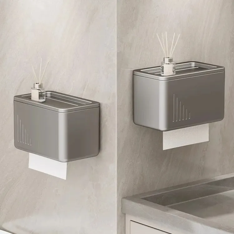 家用卫生间纸巾架厕纸盒浴室厕所洗手间防水抽纸卷纸壁挂式免打孔