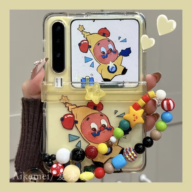 适用华为purax折叠屏手机壳卡通星星小人pocket2插画立体旋转星星