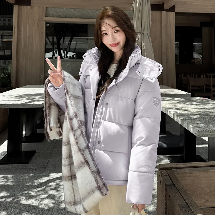 面包服棉衣棉服女2025年新款时尚初高中生学院可拆帽冬季加厚棉袄