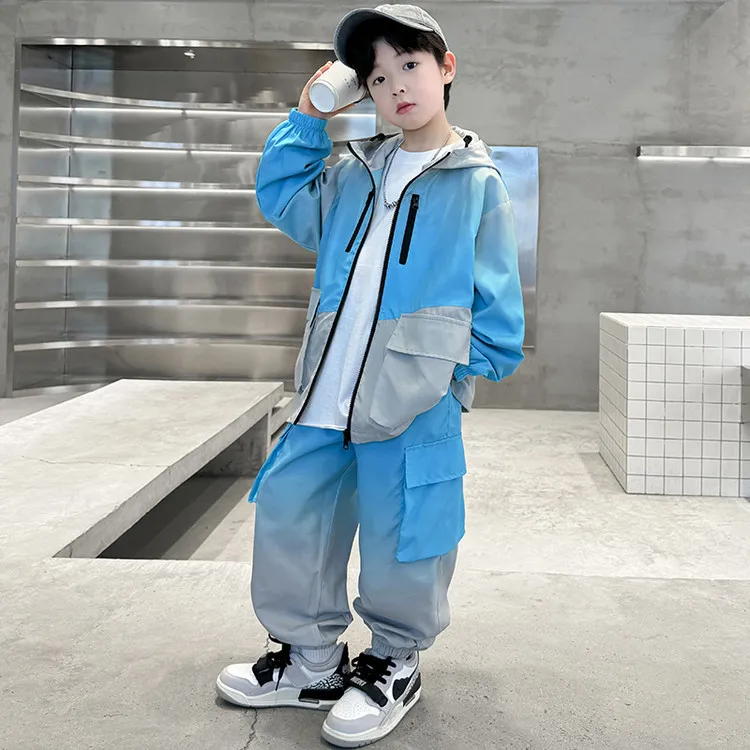男童秋装运动套装2025新款儿童痞帅工装两件套春秋款中大童秋季潮