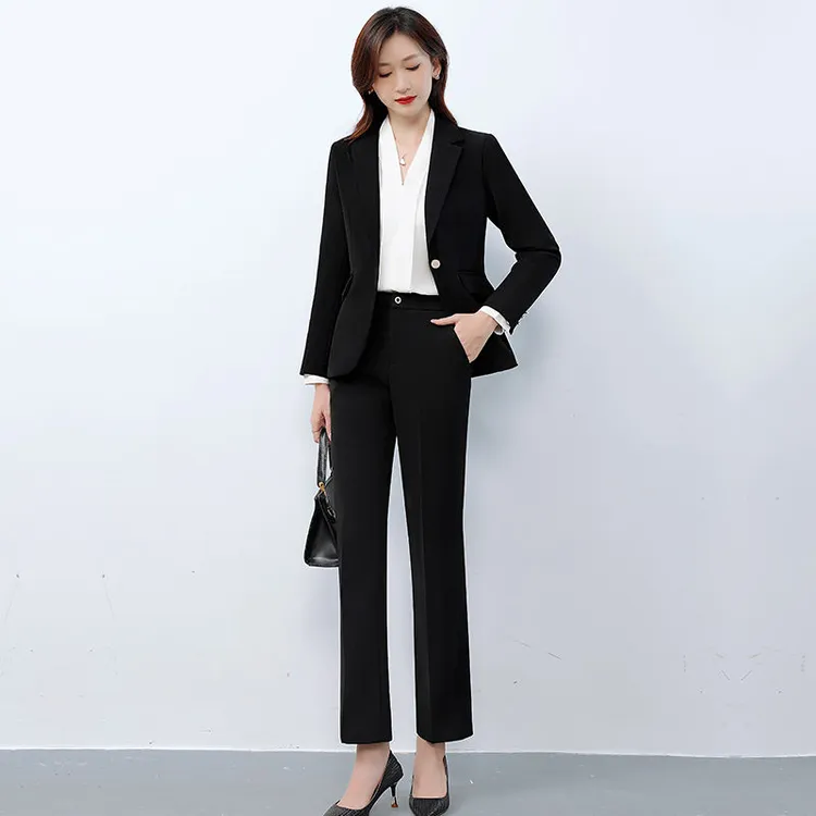 高档西装套装女秋冬新款时尚气质女神范职业装正装酒店经理工作服