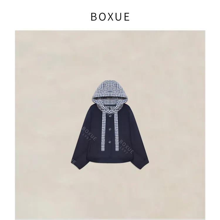 BOXUE“灵犀”2025冬季双面尼90鹅绒连帽羽绒服 外套#250724YR3087