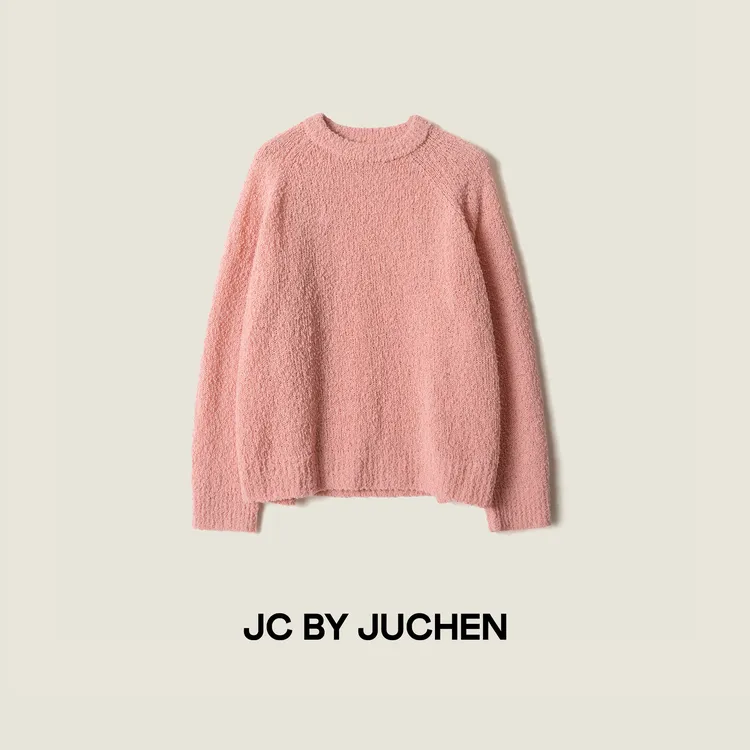 “温柔超载”细腻松软圈纱蓬松肌理宽松套头针织毛衣 FW108001-209