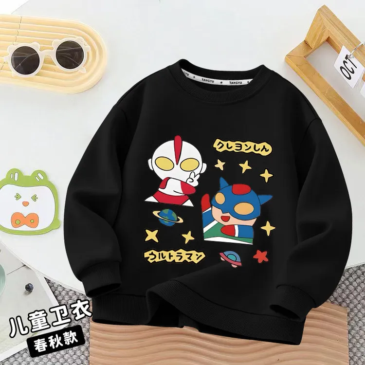 男童圆领卫衣2025春秋新款打底宽松儿童帅气百搭上衣洋气潮流爆款