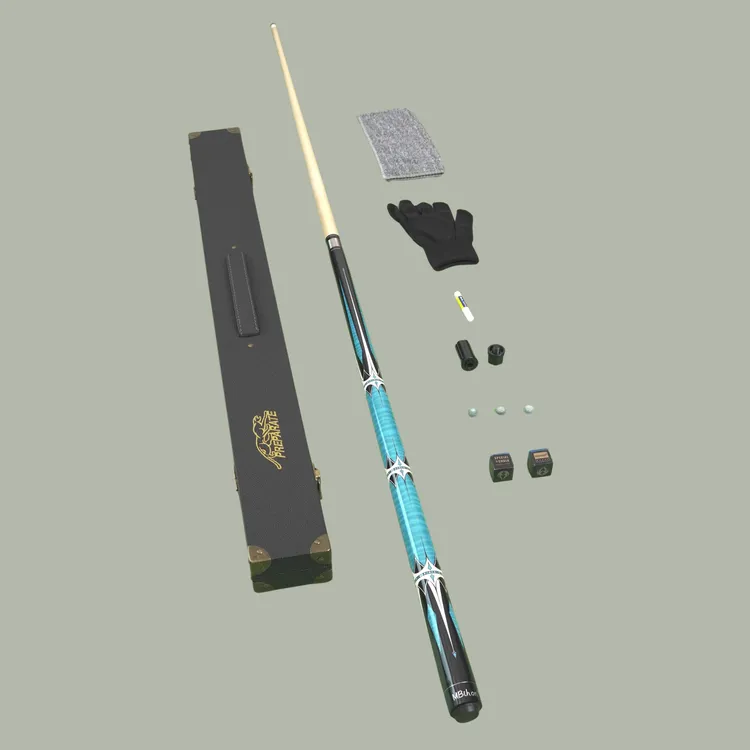 美洲豹同款蓝影冰刃手工台球杆黑八美式九球斯诺克优质枫木桌球杆