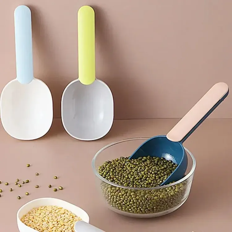 多功能勺子家用勺多功能宠物粮勺猫粮狗粮勺子舀米舀面粉手柄可夹