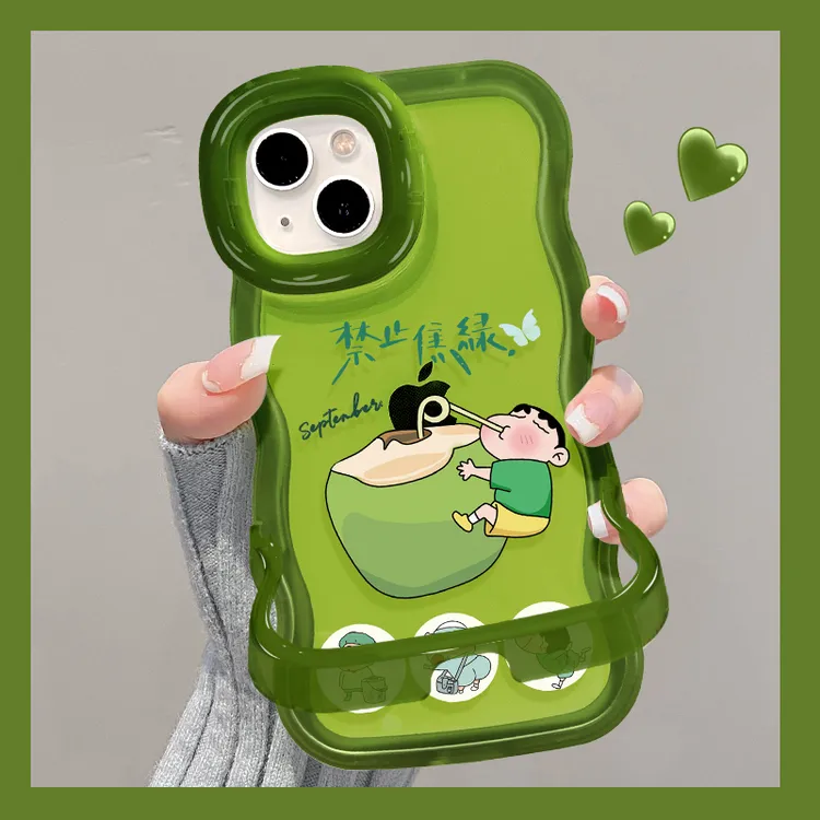 小新禁止焦绿适用苹果16/华为oppo/vivo小米双支架手机壳可爱流行