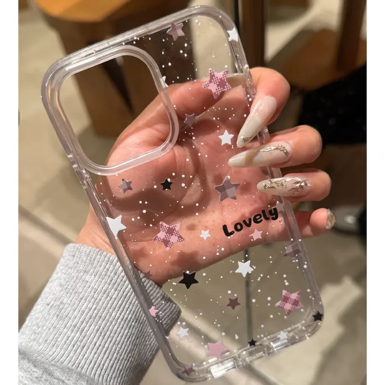 欧克里里泼墨小星高透适用苹果16/17手机壳华为P70vivo小米14oppo