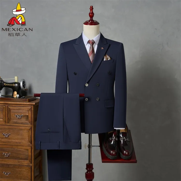 稻草人西服套装大学生装男士全套职业结婚正装男面试新郎伴郎西装