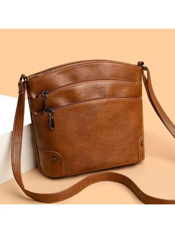 新款多层水桶复古单肩时尚百搭多功能出门便携孕妇出门便携单肩包