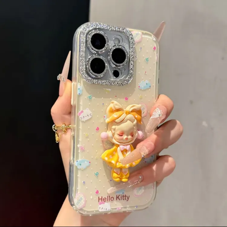 果冻卡通女孩适用iPhone16promax手机壳苹果14网红15女13可爱1211