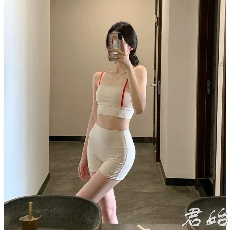绝美瑜伽服套装女夏天小众健身服女2025新款背心普拉提训练服上衣
