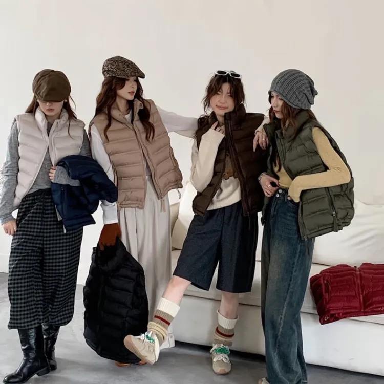 四季通用女立领短款薄款秋冬马夹时尚轻薄百搭韩版