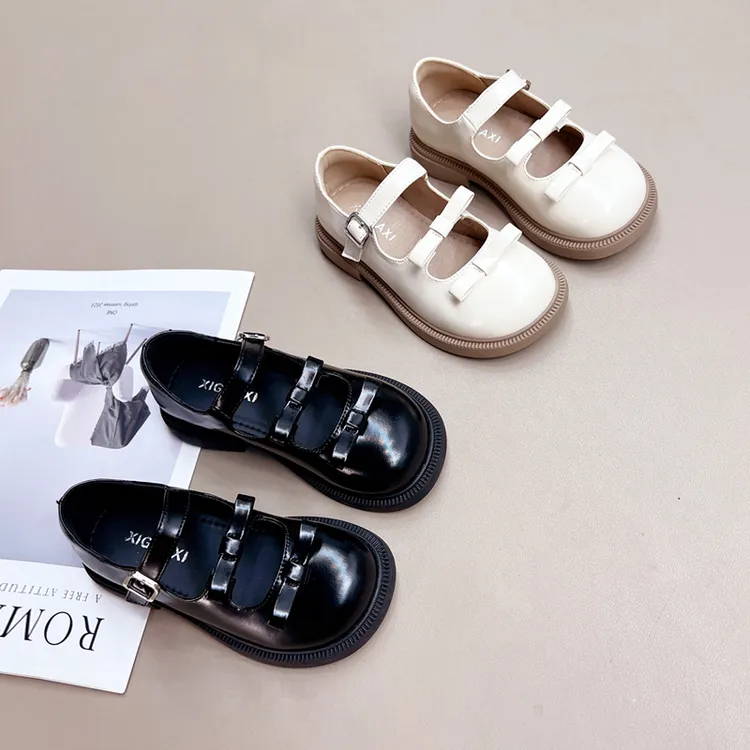 杰西可2832女童小皮鞋2025秋季新款儿童黑色公主鞋女孩表演出单鞋