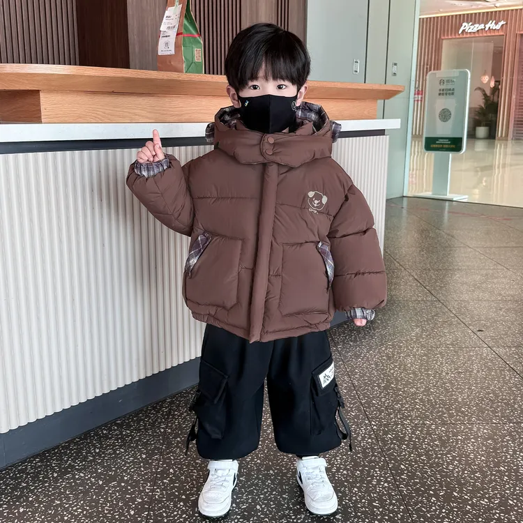 儿童冬季羽绒棉服2025新款男童酷帅加厚棉衣外套男孩保暖冬装棉袄