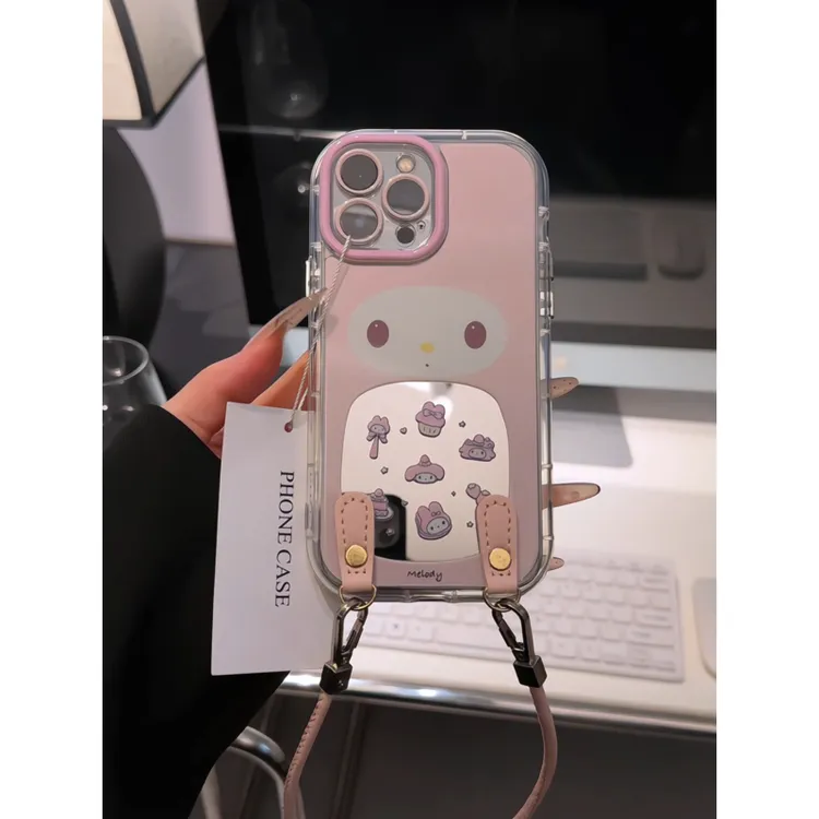美乐蒂口袋适用苹果17pro手机壳16promax镜面华为p80奶油女小米15