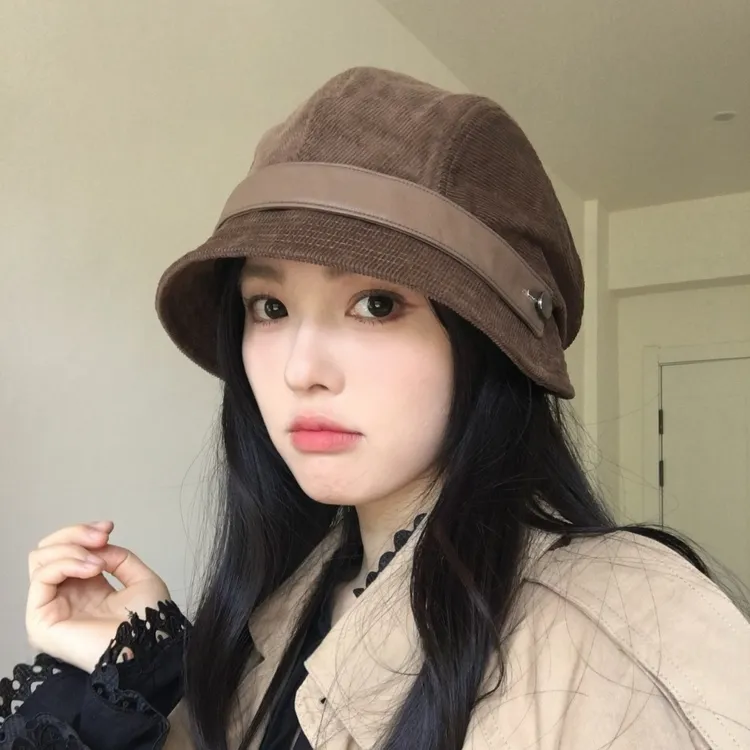  文艺复古显脸小八角帽一帽多戴渔夫帽女2025新款鸭舌帽