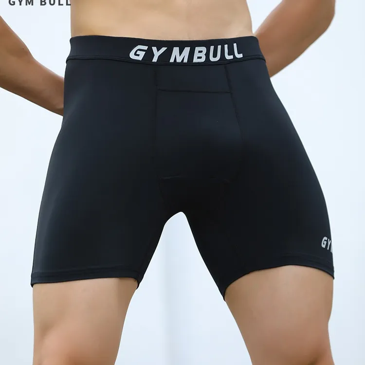 GYM潮牌内啡肽健身紧身男士高弹速干运动户外跑步压缩裤四分裤