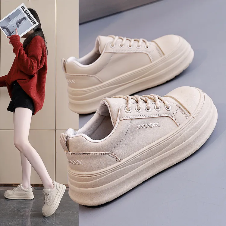 板鞋女款厚底增高小白鞋子女鞋2026春季新款百搭休闲运动鞋2687-1
