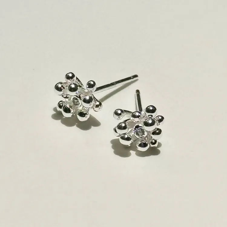 925银耳饰 Zing锆石镶钻烟花耳钉小众轻奢精致耳环女气质通勤百搭