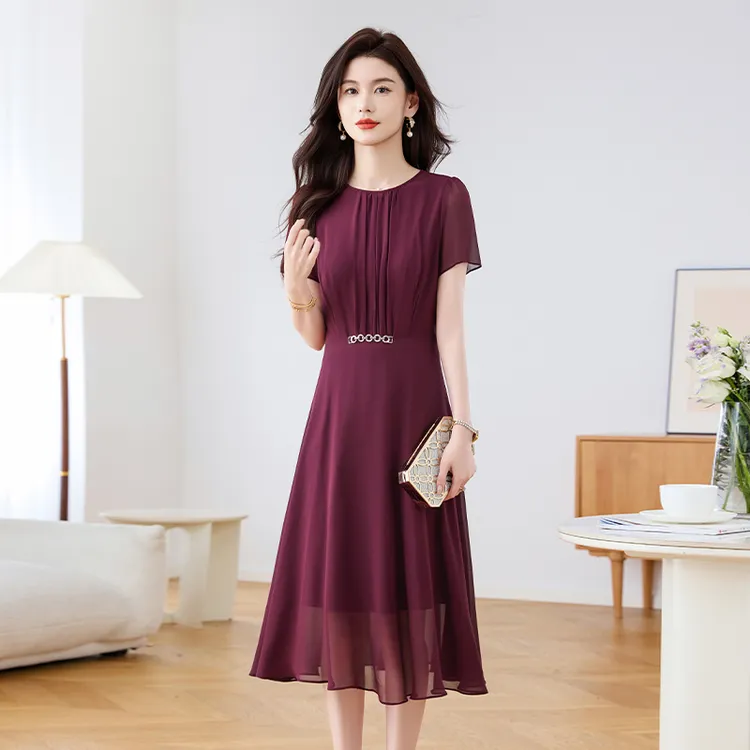 纱料连衣裙女夏2025新款今年流行爆款喜妈妈婚宴十三行巨好看裙子