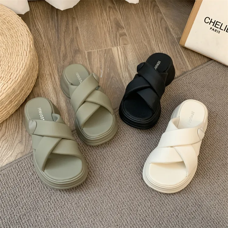 贾不假拖鞋女款外穿2025夏季新款百搭时尚厚底凉鞋防滑休闲女鞋夏