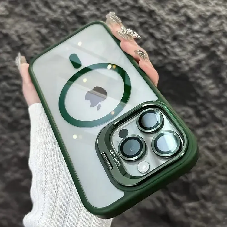 ZMGX镜头隐形支架适用苹果16pro手机壳iPhone15磁吸14磨砂13全包